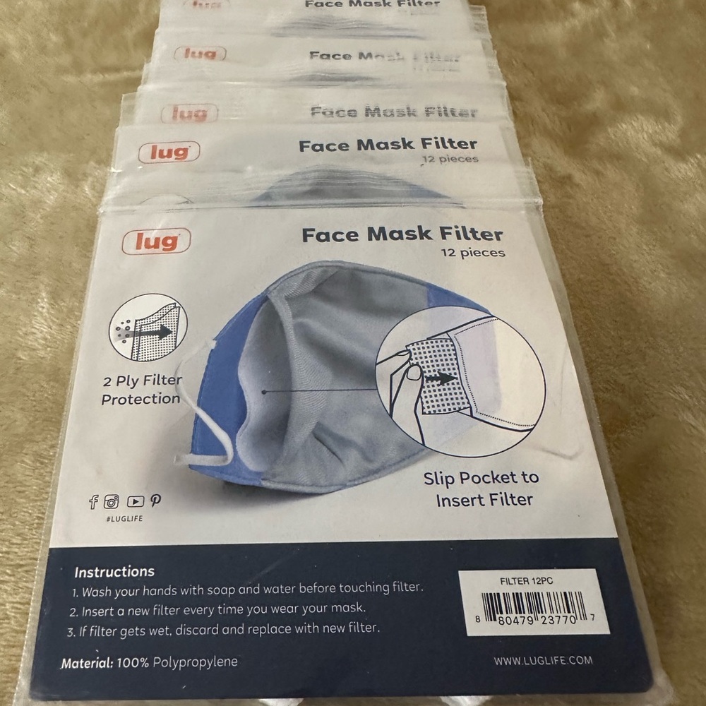 Lug Face Mask Filters New in Original Packaging